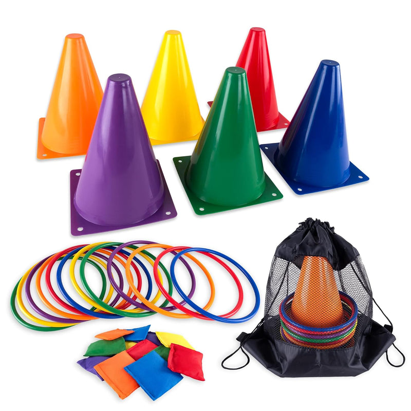 Super Z Outlet 30 Piece Carnival Outdoor Fair Tossing Games Toy Party Set w
