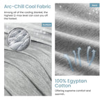 Cooling Throw Blanket, Japanese Q-Max>0.4 Arc-Chill Cooling Fiber Absorb Body Heat, 100% Cotton Backing, Summer Cool Blanket For Travel/Outdoor, Cold Blankets For Sleeping, Hypoallergic, Grey