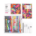 168 Color Watercolor Paint Set with Brush Pens for Artistic Expression