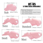 HT-V5 Chastity Cage - Resin, Click & Lock Key, 5 Sizes Rings Included