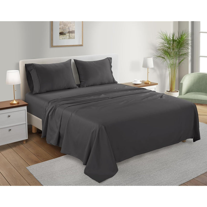 Chateau Home Queen Size Sheet Set, 100% Organic Cotton Sheet Set, Soft Cooling
