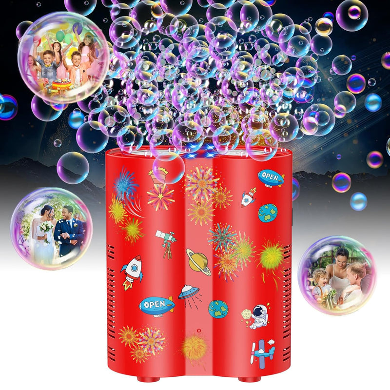 Fireworks Bubble Machine, Automatic Bubble Blower 20000+ Bubbles Per Minute
