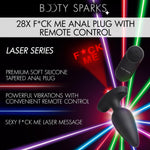 Laser Series 28X Large F*Ck Me Vibrating Anal Plug With Remote For Women, Men, & Couples, Anal & Prostate Massager Adult Toys, Easy To Clean & Recharge, Premium Silicone Butt Plug - Large