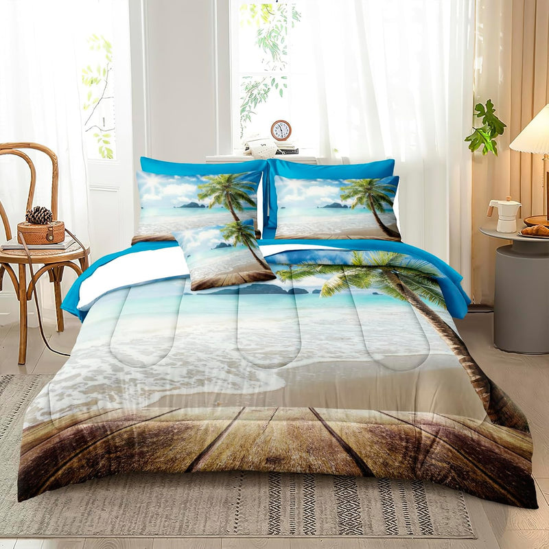 Beach Comforter Set King Size Bed In A Bag Beach Theme Bedding Set Ocean Comfo