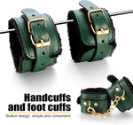 12-Piece BDSM Bondage Kit with Handcuffs, Collar, Ankle Cuffs & Blindfold