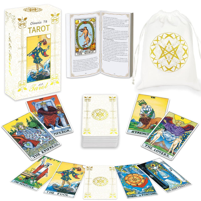 Tarot Cards Deck With Guide Book,Tarot Cards For Beginners And Expert Readers,