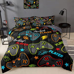 5 Pieces Gamer Comforter Set For Boys Gaming Bedding Set Twin Size,Video Game