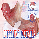 Realistic Movable Foreskin Dildo with Suction Cup β Strap-On Compatible Adult Toy