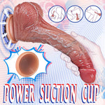 Realistic Movable Foreskin Dildo with Suction Cup β Strap-On Compatible Adult Toy