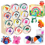 Air Dry Clay Kit for Kids, 12 Animal Modeling Clay Set, Kids Craft Kit for Creative Play