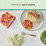 recut Vacuum Sealer Bags for Airtight Food Storage and Sous Vide Cooking, BPA-Free, 1 Quart, 44 Count