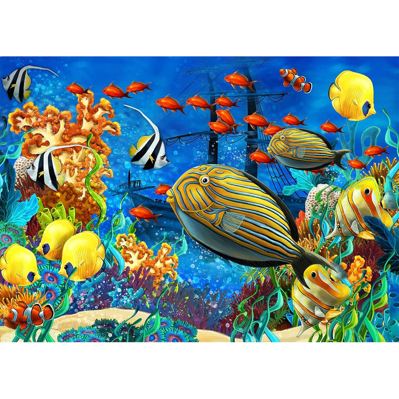 Jigsaw Puzzles For Adults 1000 Pieces, Underwater Fishes Interlock Perfectl
