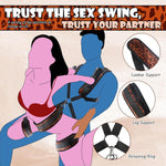 Adjustable BDSM Bondage Sex Swing with Waist Support & Plush Padding – Holds 300 lbs