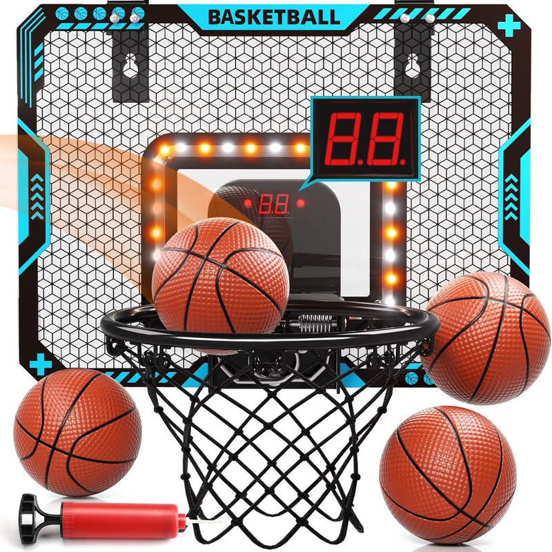 Indoor Mini Basketball Hoop For Boys Kids Aged 5 6 7 8 9 10 11 12+, Over Th