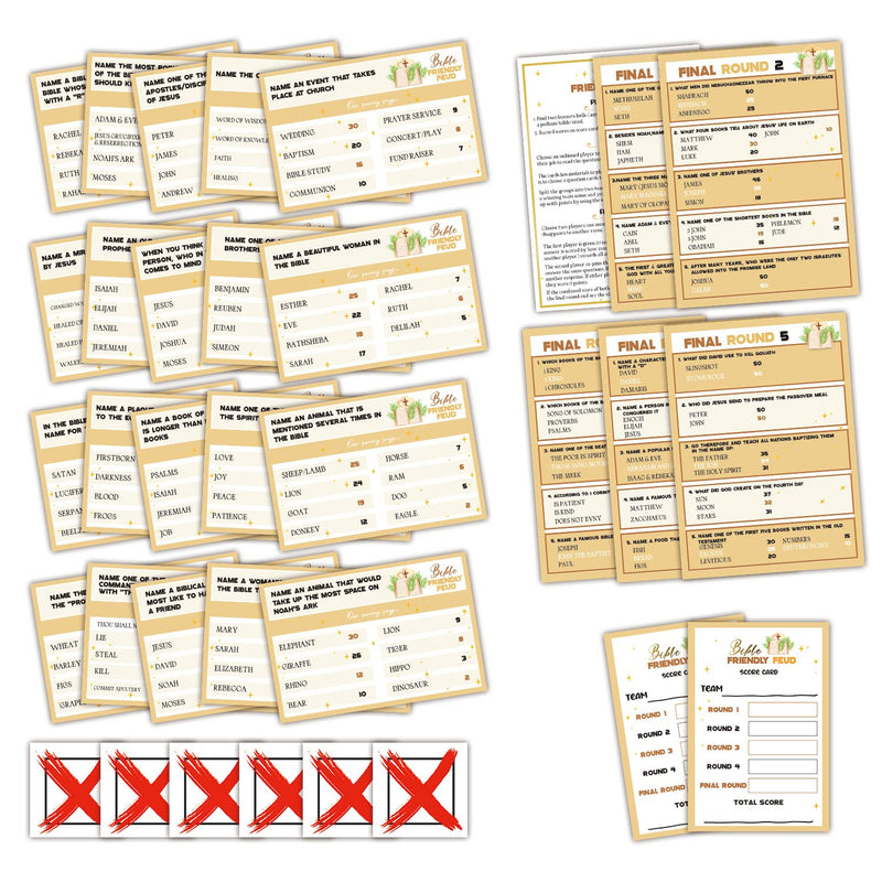 Christian Bible Feud Game, Bible Family Feud Style Game, Church Game Night,