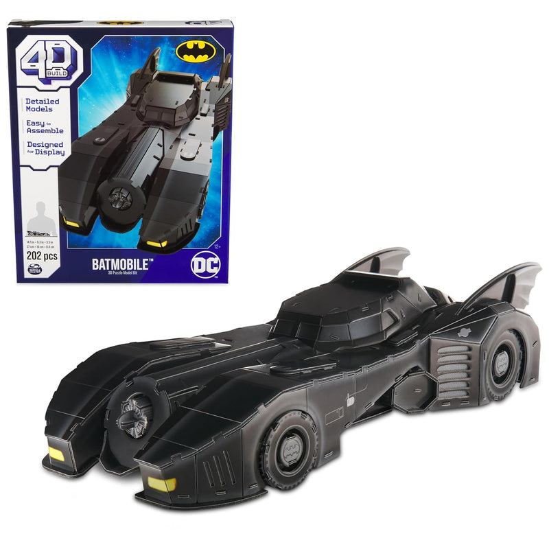 Dc Batman Retro Batmobile 3D Puzzle Model Kit With Stand 202 Pcs, Batman To