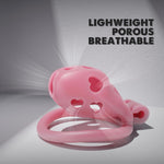 Lightweight Resin Chastity Cage – Discreet Male Device with Invisible Lock & 4 Rings