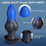 6.8" Large Butt Plug Big Anal Plug, Dog Knot Dildo Xl Giant Buttplug Adult Sex Toys, Wearable Realistic Analplug Silicone Anal Dildo, Fantasy Knotted Dildo Anal Trainer Dilator For Women Men Couple