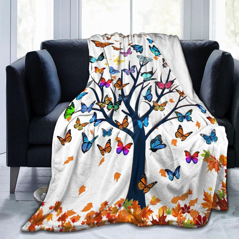 Butterfly Blanket Soft Lightweight Flannel Fleece Cartoon Throw Blankets Beddi
