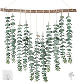 17.7‘’Eucalyptus Wall Hanging Artificial Eucalyptus Plant Fake Greenery Vine Boho Wall Decor for Apartment Bathroom Bedroom Kitchen Farmhouse Home Living Room Office Decorations