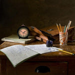 Vintage Retro Analog Alarm Clock, 4 inch Super Silent Non Ticking Small Clock with Night Light, Battery Operated, Simply Design, for Living Room, Bedroom, Bedside, Desk, Gift Clock (Arabic)