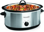 7 Quart Oval Manual Slow Cooker, Stainless Steel (SCV700-S-BR), Versatile Cookware for Large Families or Entertaining