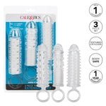 Textured Penis Sleeve Cockentender For Men Stretcher Cock Extender 3 Piece Set - Se-1625-60-2