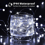 4 Pack 50 Led Fairy Lights Battery Operated Silver Wire 16.1Ft Waterproof White Twinkle Lights For Gifts Party Wedding Valentine Christmas Birthday Indoor Outdoor Decoration