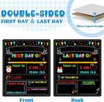 Double-Sided First Day of School Chalkboard Sign for Kids