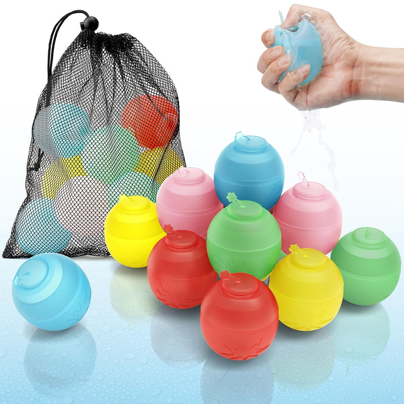 15 Pcs Reusable Water Balloon For Kid, Water Balloon Quick Fill Self Sealin