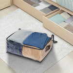 2pcs Clear Clothes Organizer Storage Bags, Foldable Bed Sheet Comforter Storage Bags PVC Organizers with Zipper for Sweaters, Bedding Sets, Closet(35l, 9.5 Gallons)