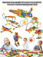 600-Piece Straw Building Kit for Kids STEM Construction Play