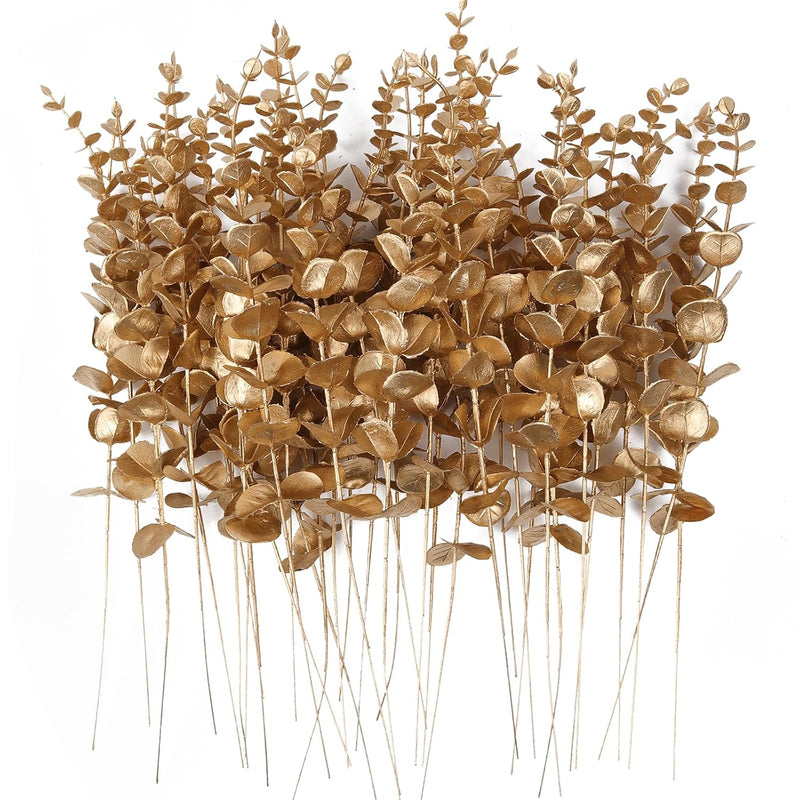 36Pcs Black Eucalyptus Stems Artificial Eucalyptus Leaves Branches Fake Eucaly