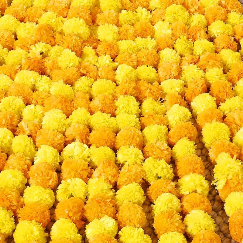 10 Pcs - 4.5 Feet Artificial Marigold Garland Halloween Wedding Decorations Fa