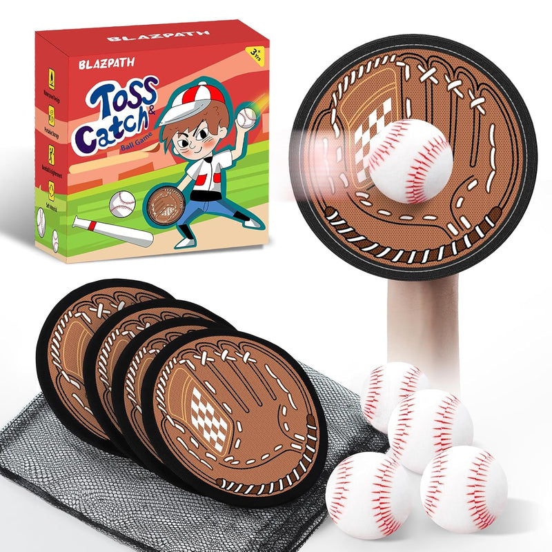 Velcro Ball Toss And Catch Game Set For Kids Toddler 3 4 5 6 8, Velcro Base