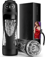 Rechargeable Male Masturbator with Suction and Vibration Modes