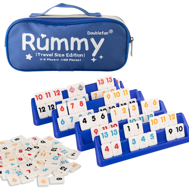 Rummy Set,Travel Size Rummy Game With Portable Bag, Mini Rummy Cube Game Fo