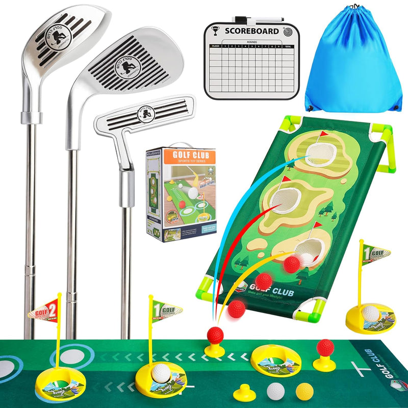 Toddler Golf Clubs Set Upgraded Kids Golf Toys, Adjustable Toddler Golf Set