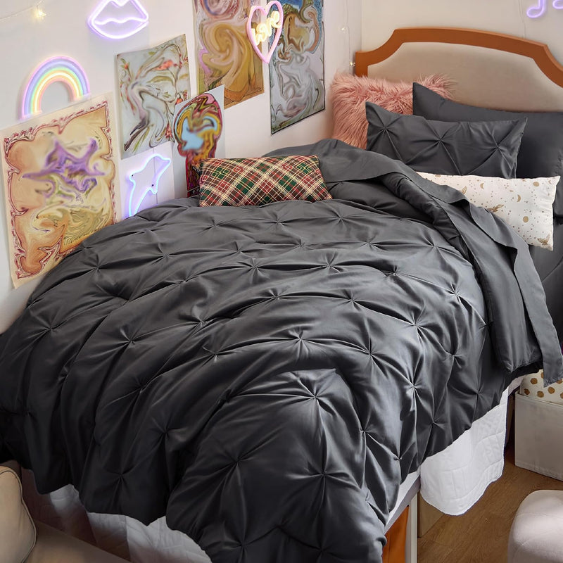 Twin/Twin Xl Comforter Set With Sheets - 5 Pieces Twin Bedding Sets, Pinch Ple