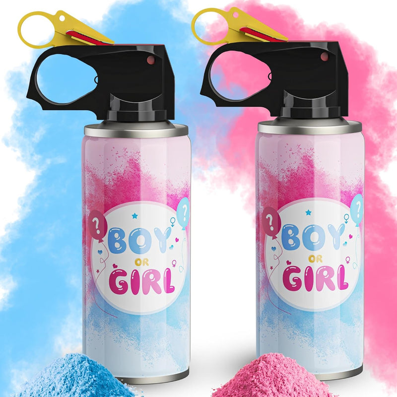 Gender Reveal Fire Extinguisher Color Blasters, 1 Pink Blaster, 1 Blue Blas