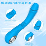 G-Spot Vibrator Dildo with 10 Vibration Modes & Clitoral Stimulator for Women