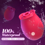 Rose Suction Vibrator & Thrusting Dildo – Clitoral, Nipple & G-Spot Stimulator