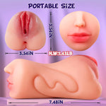 3 in 1 Male Masturbator with Realistic Textured Mouth, Vagina & Anal Channel