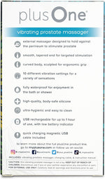 Beginner-Friendly External Prostate Massager with 10 Vibration Modes, Waterproof & USB Rechargeable