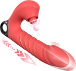 3-in-1 Thrusting G-Spot Vibrator with Clitoral Stimulator & Rabbit Design