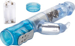 Waterproof Rabbit Vibrator with Rotating Shaft – G-Spot & Clitoral Massager, Blue
