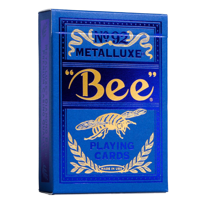 Metalluxe Playing Cards Blue Foil Diamond Back, Standard Index