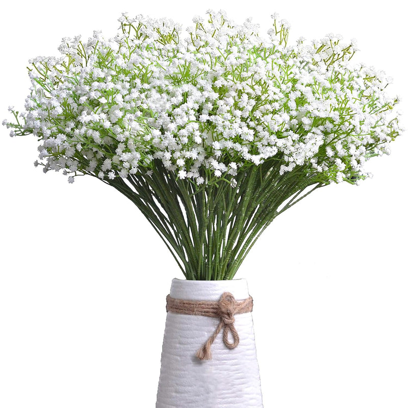 Babys Breath Artificial Flowers, 12 Pcs Fake Flowers Gypsophila Bouquet Fall F