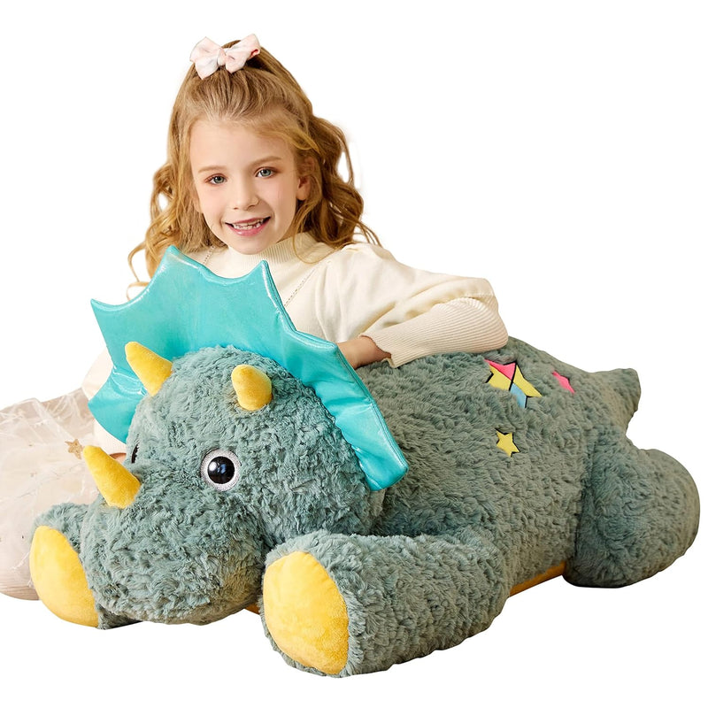 Giant Triceratops Stuffed Animal Plush Toy,Large Dinosaur Jumbo 30" Big Size S
