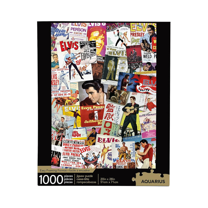 AQUARIUS Elvis Movie Poster Collage Puzzle (1000 Piece Jigsaw Puzzle) - Off